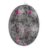 Rosa und graue Kunst Dartscheibe (Vorderseite Links)