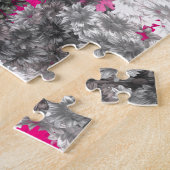 Rosa und graue Kunst Puzzle (Seite)