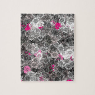 Rosa und graue Kunst Puzzle