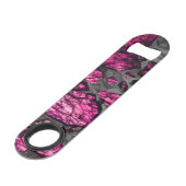 Rosa und graue künstlerische Flaschenöffner (Rückseite Schrägansicht)