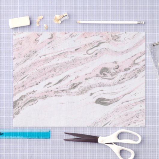 Rosa und graue Marmor Seidenpapier (Handwerk)