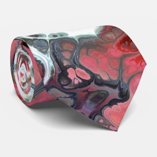 Rosa und graue Marmorfarben, Krawatte (Gerollt)
