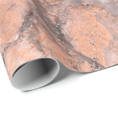 Rosa und graue Marmortextur Geschenkpapier (Rolleneckpunkt)