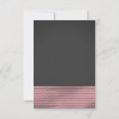 Rosa und graue moderne Glamour Pailletten schicke Einladung (Rückseite)