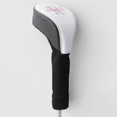 Rosa und graue Mongram Treiber Golf Head Cover Headcover (angewinkelt)