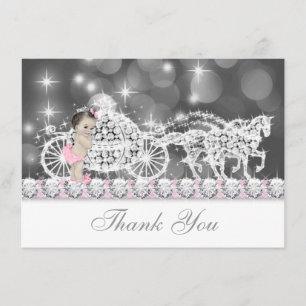 Rosa und Graue Prinzessin Baby Shower Danke