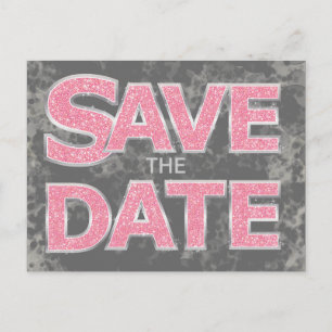 Rosa und graue Save the Date Postkarten