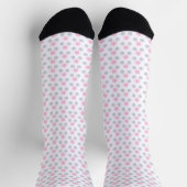 Rosa und graue Schneeflocken Socken (Oben)