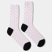 Rosa und graue Schneeflocken Socken (Rechts)