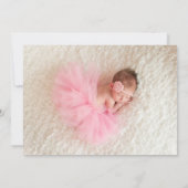 Rosa und graue Snapshot 2 Foto Geburtsankündigung Ankündigung (Rückseite)