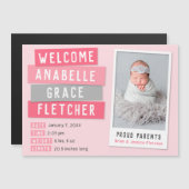 Rosa und graue Snapshot - Ankündigung der magnetis (Vorne/Hinten)