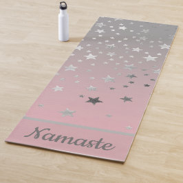 Rosa und graue Stars Ombre Stilvolle Chic Moderne Yogamatte
