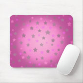 Rosa und graue Sternenmuster Mousepad (Mit Mouse)