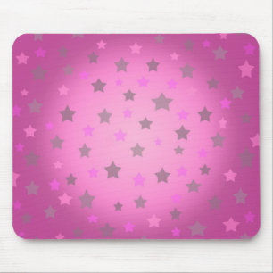 Rosa und graue Sternenmuster Mousepad