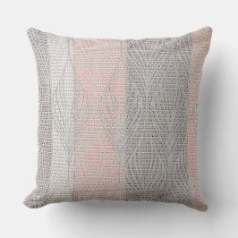 Rosa und graue Streifen Bläschenüberlage Kissen