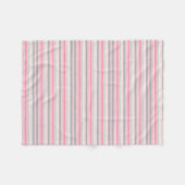 Rosa und graue Streifen Fleecedecke (Vorderseite (Horizontal))