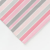 Rosa und graue Streifen Fleecedecke (Ecke)