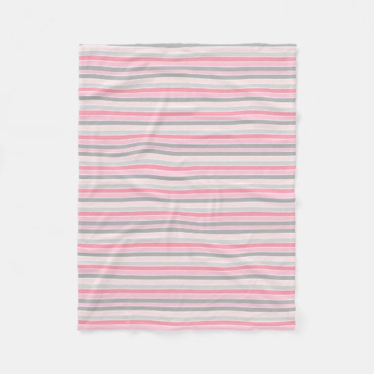 Rosa und graue Streifen Fleecedecke (Vorderseite)