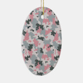 Rosa und graue Tarnung Keramik Ornament (Rechts)