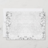 Rosa und graue Vintage Taufe der Prinzessin Einladung (Rückseite)