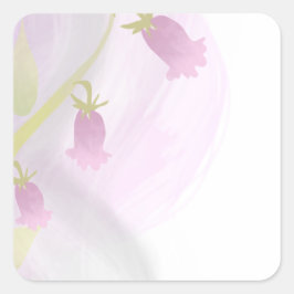 Rosa und graue Wasserfarbenwäsche Quadratischer Aufkleber