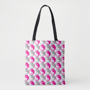 Rosa und graue Yin-Yang-Muster Tasche