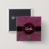 Rosa und grauer Leopard-Druck in den Button (Vorne & Hinten)