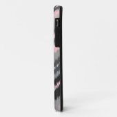 Rosa und graues Ikat Zickzack Case-Mate iPhone Hülle (Hinten/Links)