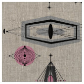 Rosa und graues Muster-Popelin-atomargewebe Stoff (Nahaufnahme)