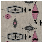 Rosa und graues Muster-Popelin-atomargewebe Stoff (Muster)