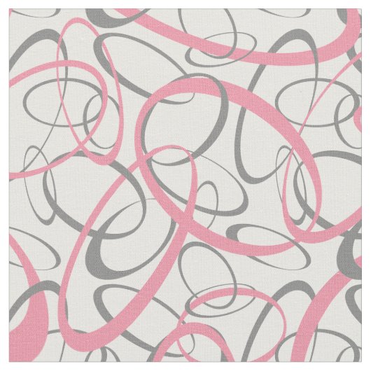 Rosa und graues Retro-Muster Stoff (Nahaufnahme)