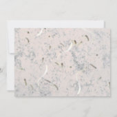 Rosa und graumarmorierte Flachkarte Save the Date (Rückseite)