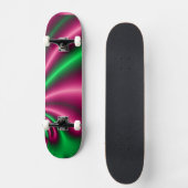 Rosa-und Grün-Blumenfluß Skateboard (Vorderseite)