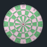 Rosa und Grün Dartscheibe<br><div class="desc">Rosa und grüne Tafel</div>
