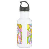 Rosa und Grün Edelstahlflasche (Rückseite)