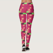 rosa und grün geometrisch leggings (Rückseite)