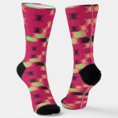 rosa und grün geometrisch socken (Gewinkelt)