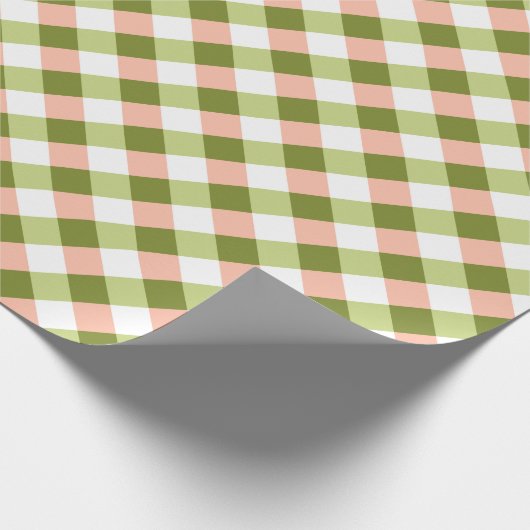 Rosa und Grün Geschenkpapier (Ecke)