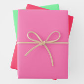 Rosa und Grün Geschenkpapier Set (Beispiel)