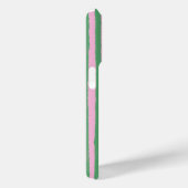 Rosa und grün gestreifter Handynummern-Schutz Case-Mate iPhone Hülle (Rückseite / Rechts)