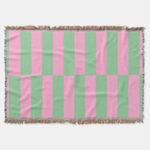 Rosa und grün gestreiftes geometrisches Muster Decke