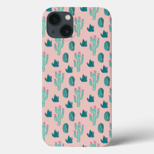 Rosa-und Grün-Girly Kaktus-Muster Case-Mate iPhone Hülle