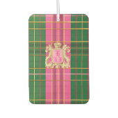 Rosa und grün Kariert Autolufterfrischer (Vorderseite)
