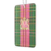 Rosa und grün Kariert Autolufterfrischer (Links)