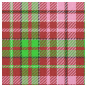 Rosa und grün kariert Tartan Rot Stoff
