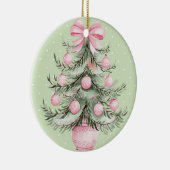 Rosa und Grün Keramik Ornament (Rechts)