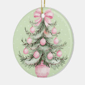 Rosa und Grün Keramik Ornament (Links)