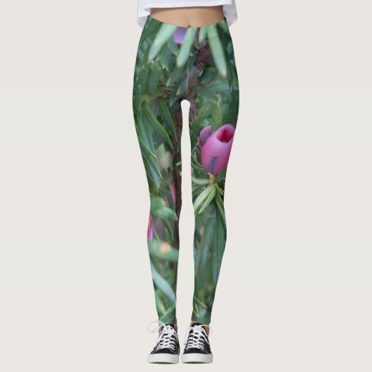 Rosa und Grün Leggings (Vorderseite)