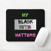 Rosa und grün meine schwarze Stimme Mousepad (Mit Mouse)