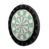 Rosa und Grün mit schwarzer Umrandung Dartscheibe (Vorderseite rechts)